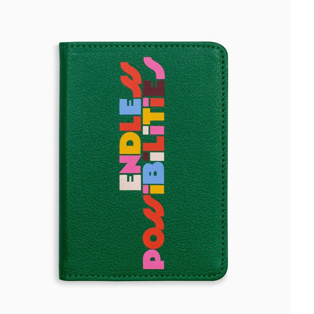 🌸 NWT Forest Green "Endless Possibilities" Passport Holder by ban.do - Picture 3 of 7